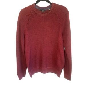 Ted Baker London Mens Burgundy Knit Crewneck Sweater Size L